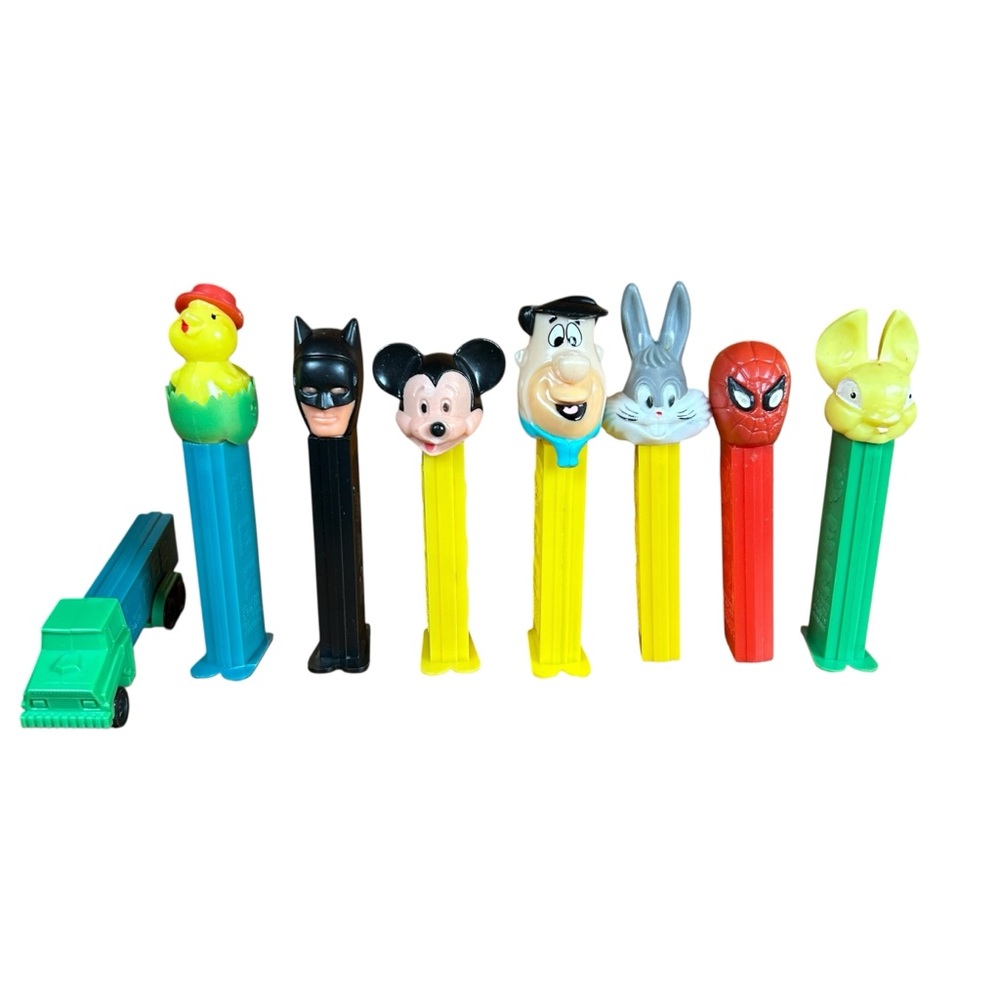 PEZ Dispenser Batman Mickey Mouse Fred Flintstone Bugs Bunny Spiderman Truck Lot